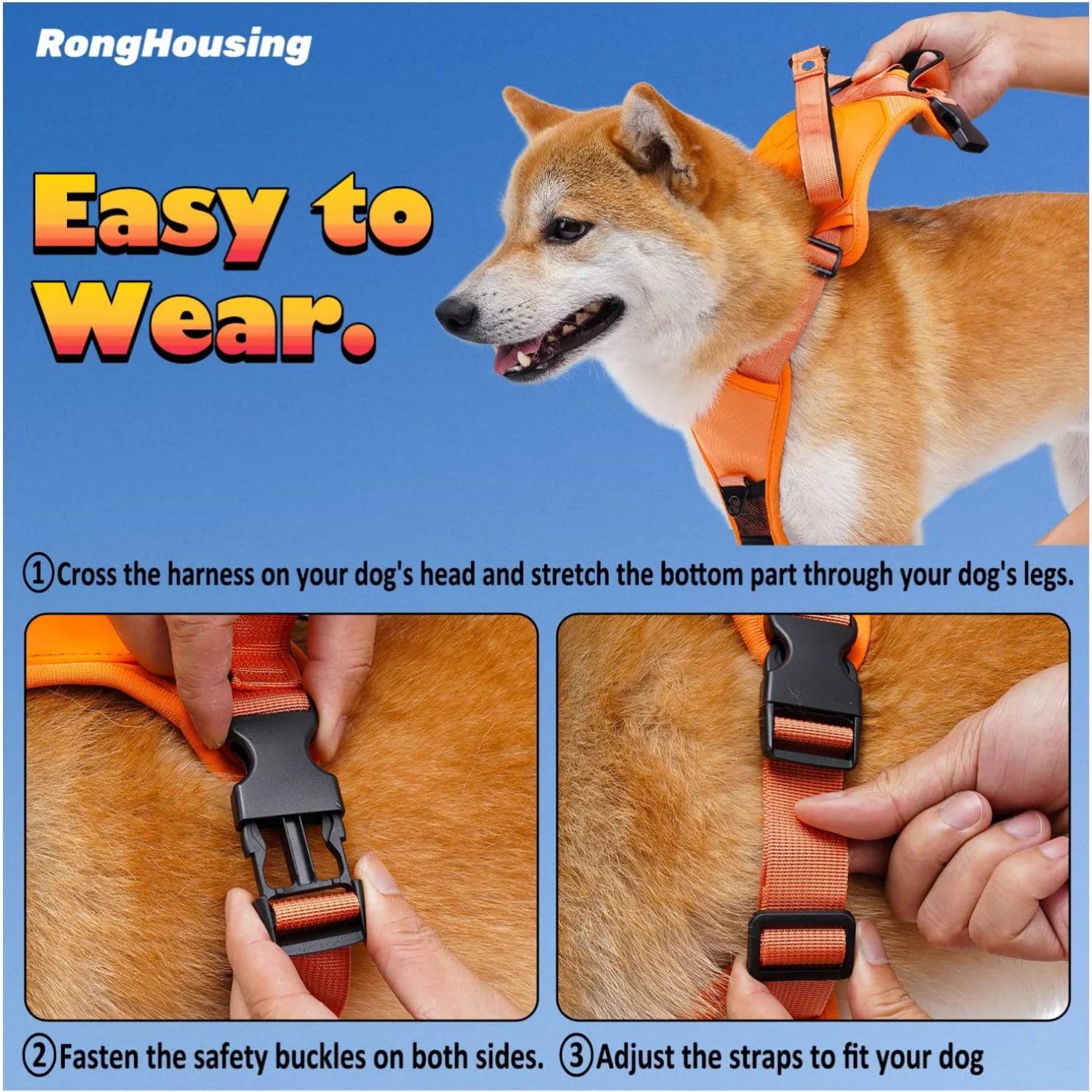 Dog Harness and Retractable Leash